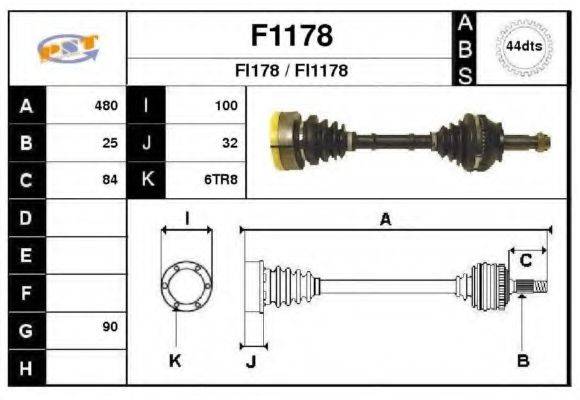 SNRA F1178 Приводний вал