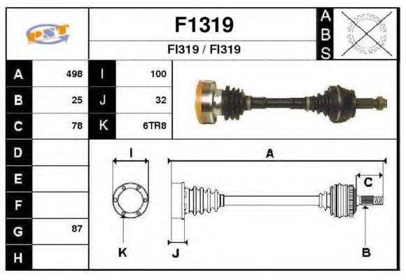 SNRA F1319 Приводний вал