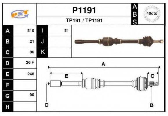 SNRA P1191 Приводний вал