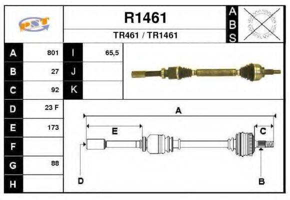 SNRA R1461 Приводний вал