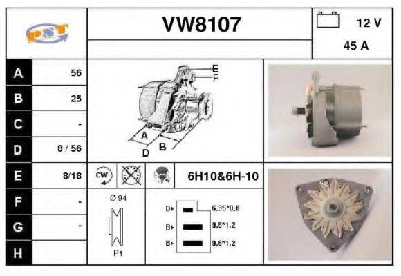 SNRA VW8107 Генератор