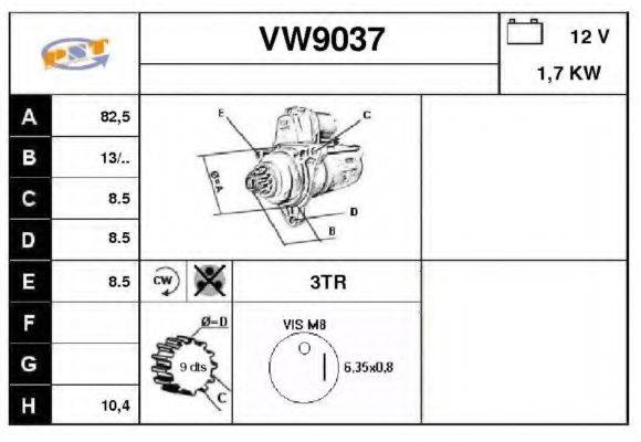 SNRA VW9037 Стартер