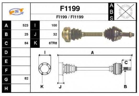 SNRA F1199 Приводний вал