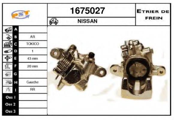 SNRA 1675027 Гальмівний супорт