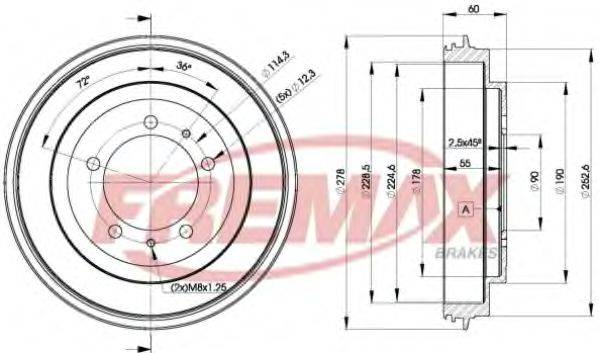 FREMAX BD7040 Гальмівний барабан