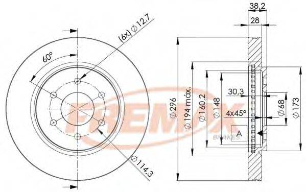 FREMAX BD4200 гальмівний диск