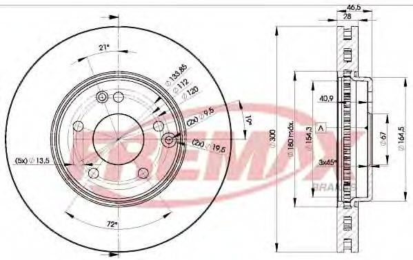 FREMAX BD0411 гальмівний диск