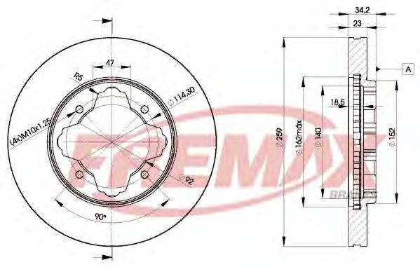 FREMAX BD0836 гальмівний диск