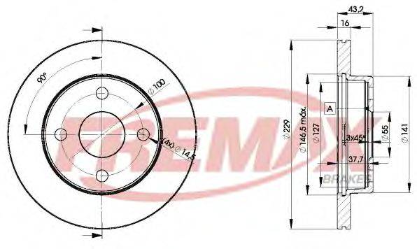 FREMAX BD1016 гальмівний диск