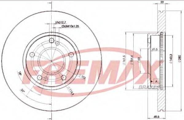 FREMAX BD1057 гальмівний диск