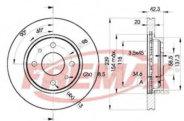 FREMAX BD1072 гальмівний диск