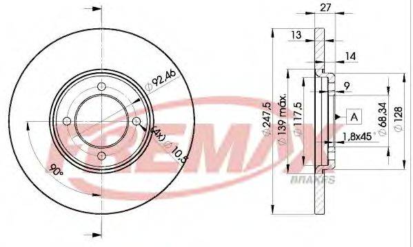 FREMAX BD2375 гальмівний диск