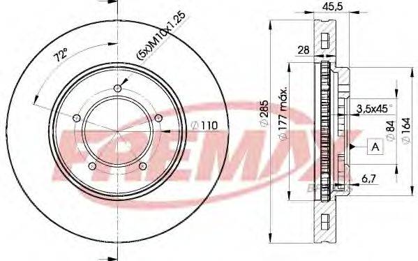 FREMAX BD2610 гальмівний диск