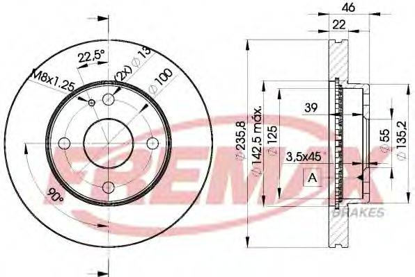 FREMAX BD3265 гальмівний диск