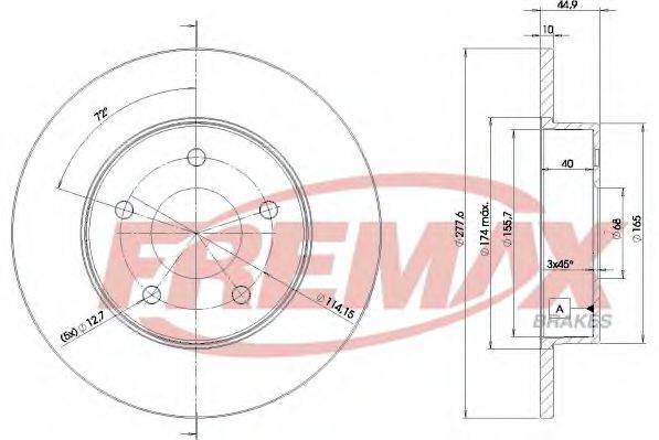 FREMAX BD4101 гальмівний диск