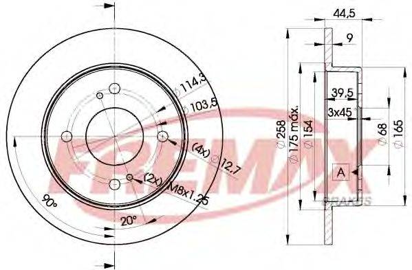 FREMAX BD4201 гальмівний диск