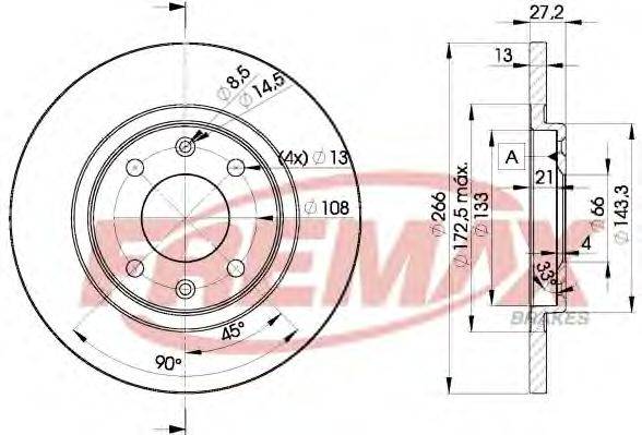 FREMAX BD4692 гальмівний диск