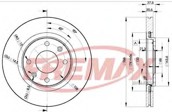 FREMAX BD4697 гальмівний диск