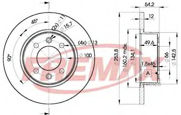 FREMAX BD5166 гальмівний диск