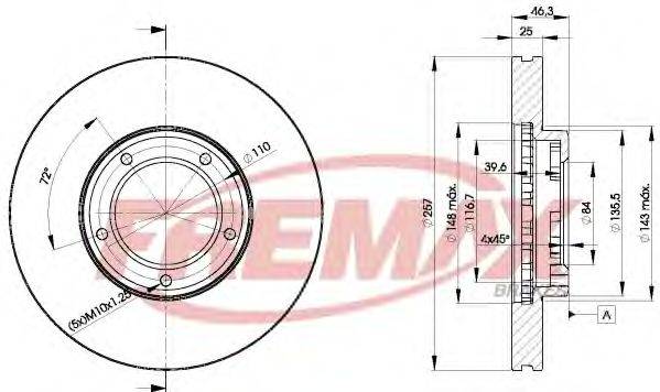 FREMAX BD5180 гальмівний диск