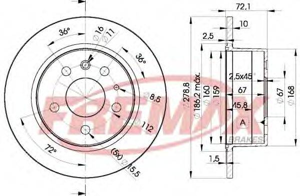 FREMAX BD5500 гальмівний диск