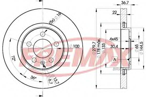 FREMAX BD5603 гальмівний диск