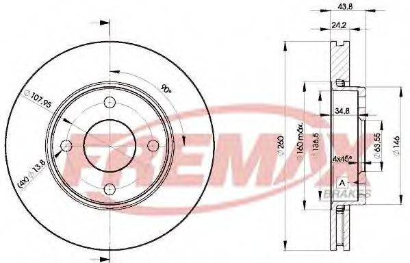 FREMAX BD5950 гальмівний диск