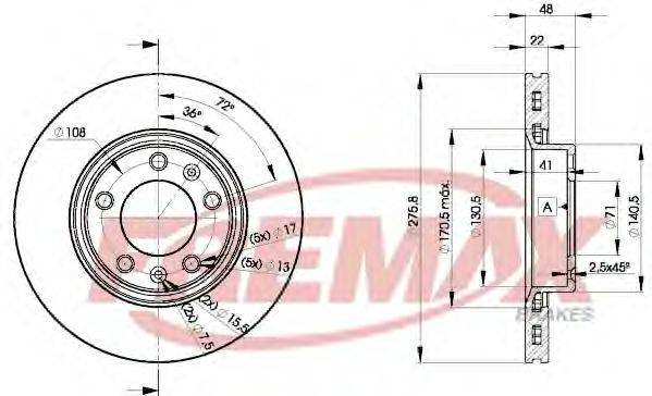 FREMAX BD7322 гальмівний диск