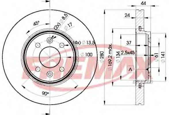 FREMAX BD7829 гальмівний диск