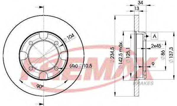 FREMAX BD8737 гальмівний диск