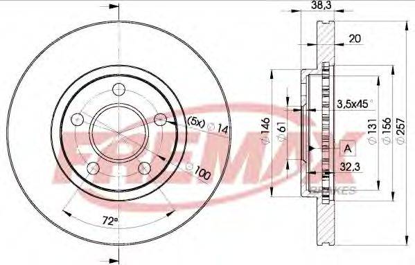 FREMAX BD9718 гальмівний диск