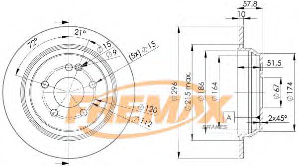 FREMAX BD0416 гальмівний диск