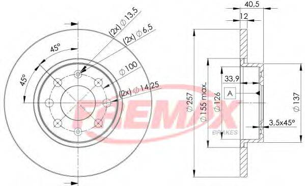 FREMAX BD0918 гальмівний диск