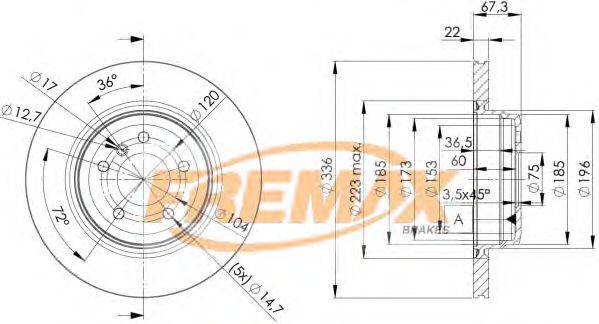 FREMAX BD4655 гальмівний диск