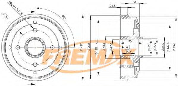 FREMAX BD4725 Гальмівний барабан