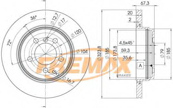 FREMAX BD6127 гальмівний диск