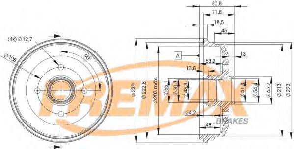 FREMAX BD6630 Гальмівний барабан