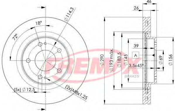 FREMAX BD7031 гальмівний диск