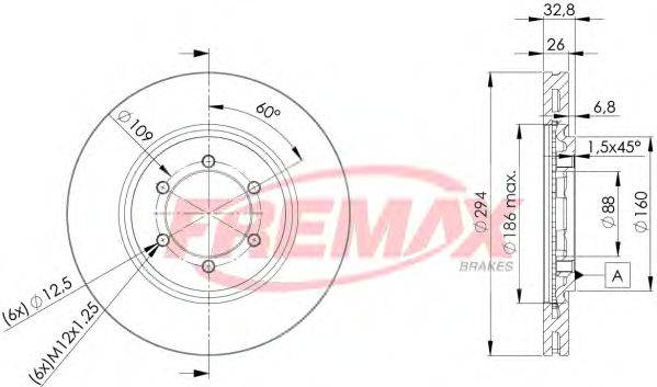 FREMAX BD8678 гальмівний диск