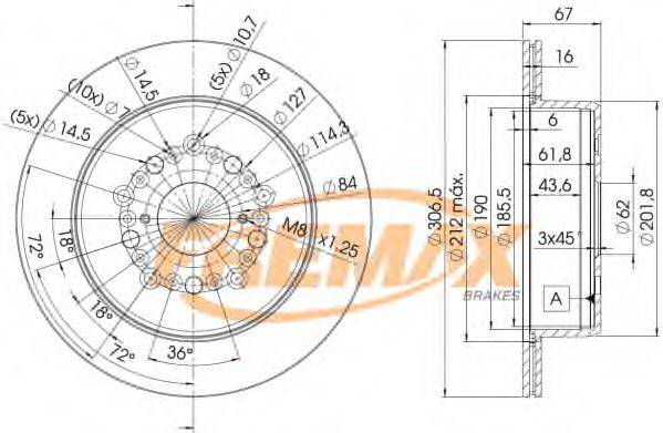 FREMAX BD9026 гальмівний диск