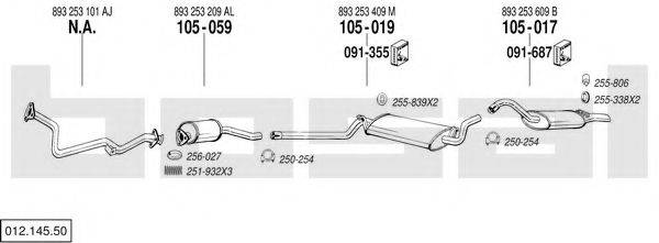 BOSAL 01214550 Система випуску ОГ