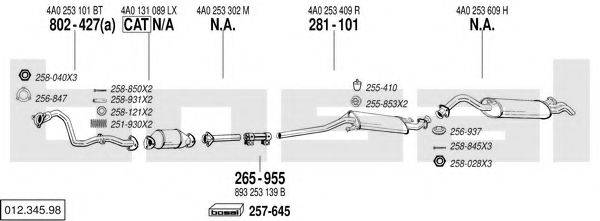 BOSAL 01234598 Система випуску ОГ