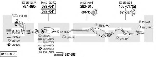 BOSAL 01297021 Система випуску ОГ