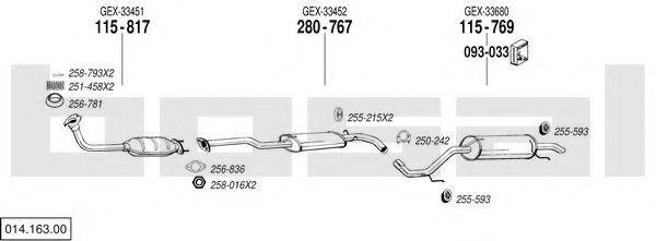 BOSAL 01416300 Система випуску ОГ