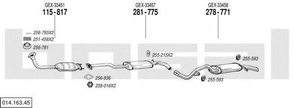 BOSAL 01416345 Система випуску ОГ