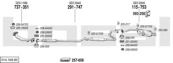 BOSAL 01416980 Система випуску ОГ