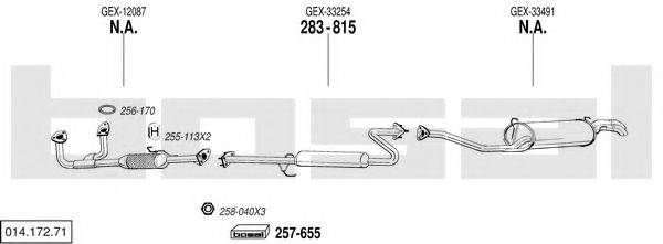 BOSAL 01417271 Система випуску ОГ