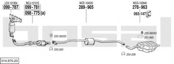 BOSAL 01497023 Система випуску ОГ