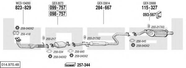 BOSAL 01497048 Система випуску ОГ