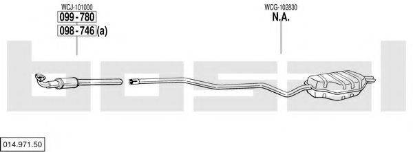 BOSAL 01497150 Система випуску ОГ